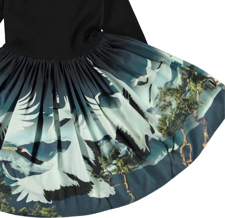 langärmliges Kleid "Casie" in cranes von MOLO ♥ - Pilzessin.at - zauberhafte Kinderdinge