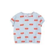 Shirt mit Print Sweet in mild blue/red - Pilzessin.at - zauberhafte Kinderdinge