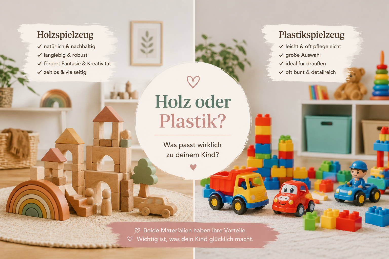 Holzspielzeug oder Plastik? Ein fairer Vergleich für Eltern
