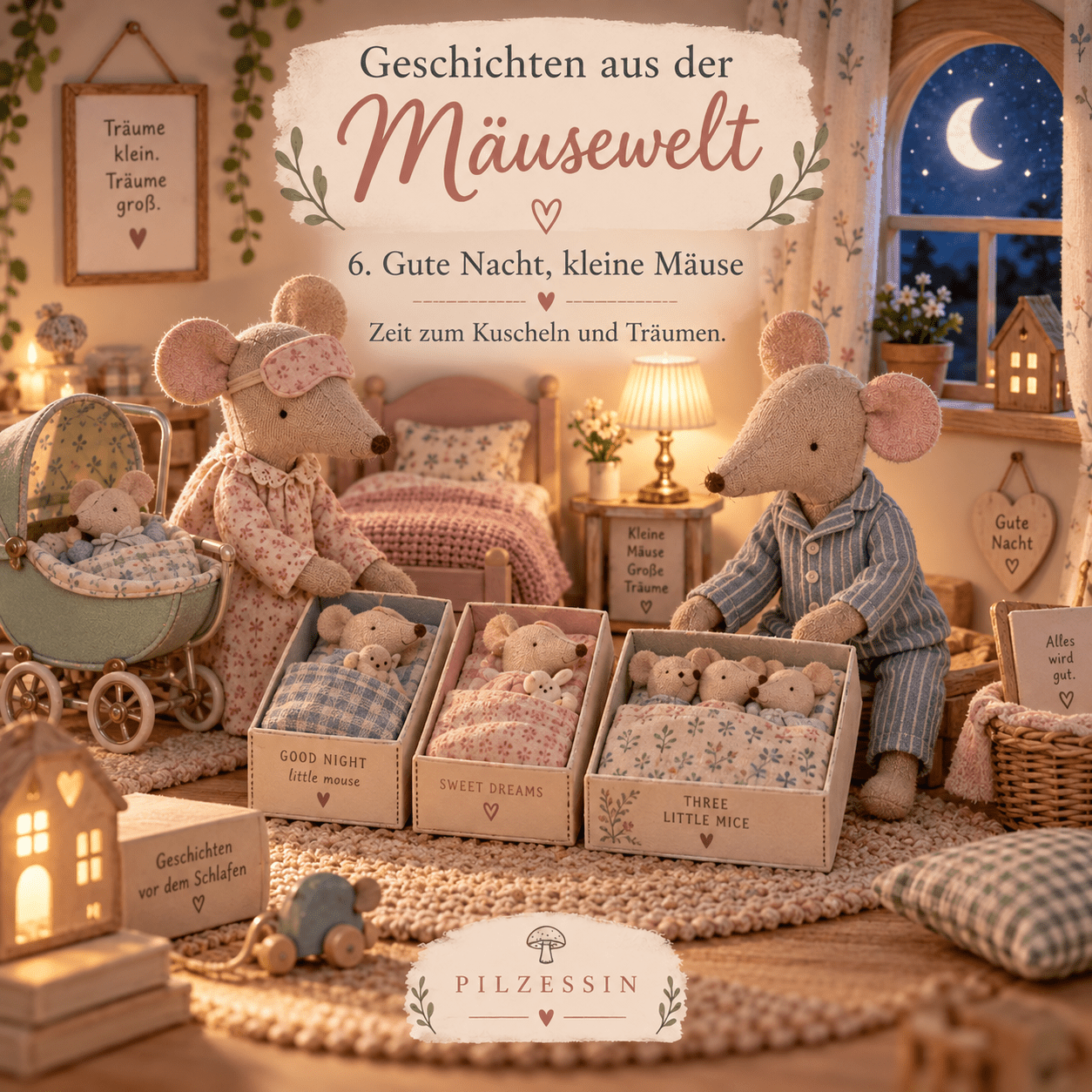 Gute Nacht, kleine Mäuse – Geschichten aus der Mäusewelt - Pilzessin.at - zauberhafte Kinderdinge
