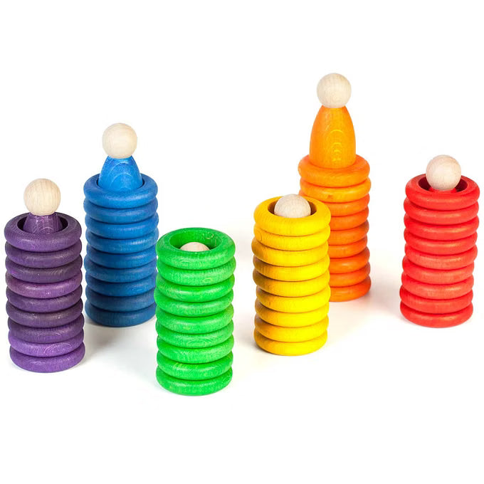 Grapat Nins®, Rings & Coins – 60-tlg. Regenbogen-Set ab 18 Monaten