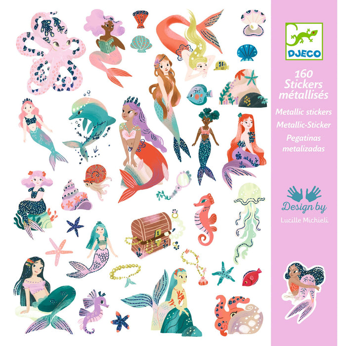 Meerjungfrauen Stickers Metallic