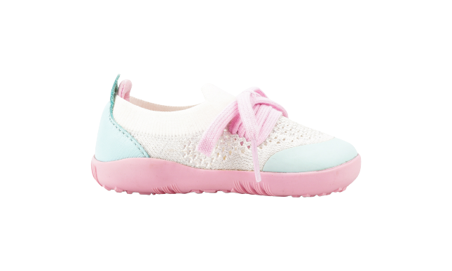 Bobux Play Knit Mist + White Kindersneaker