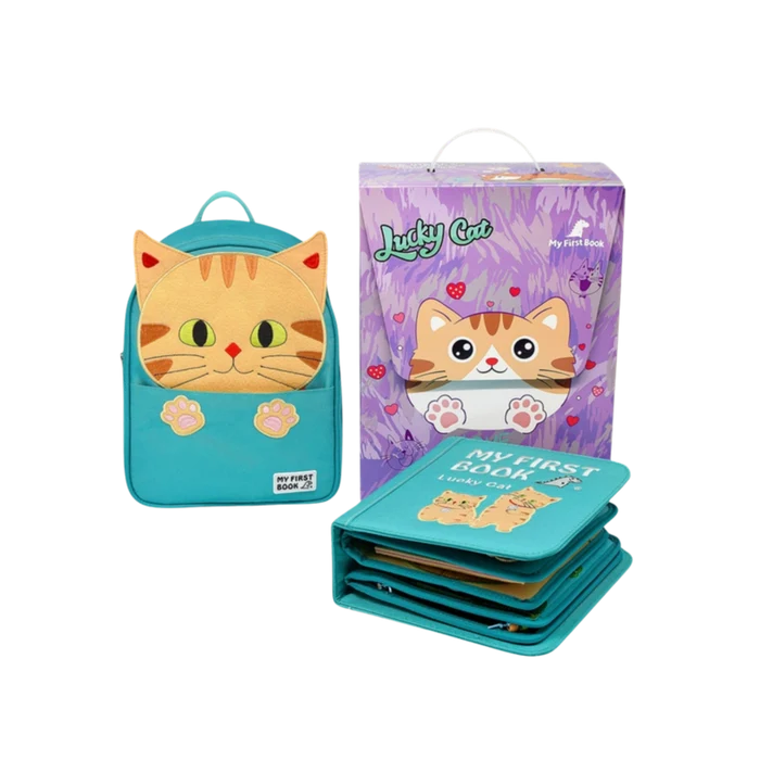 Quiet Book mit Rucksack - Lucky Cat (1-3 Jahre)