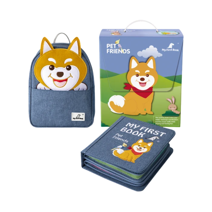 Quiet Book mit Rucksack - Haustiere (1-3 Jahre)