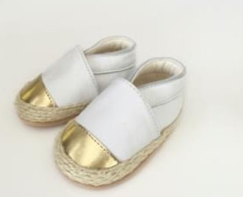 Baby Espadrilles in weiß/gold von koh - Pilzessin.at - zauberhafte Kinderdinge