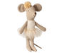 Ballerina Maus, kleine Schwester in cremefarben - Pilzessin.at - zauberhafte Kinderdinge
