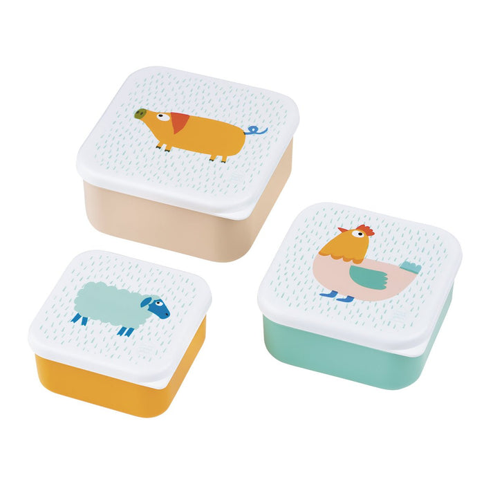 Bauernhof Lunchbox Set, 3 Stk. - Pilzessin.at - zauberhafte Kinderdinge