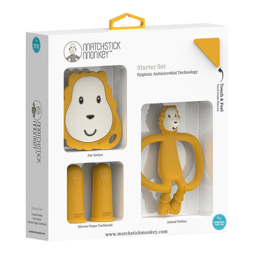 Beißring in Geschenkverpackung von MATCHSTICK MONKEY gelb - Pilzessin.at - zauberhafte Kinderdinge