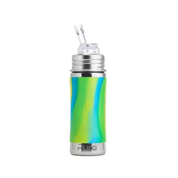 Pura Strohhalmbecher 325ml Aqua Swirl