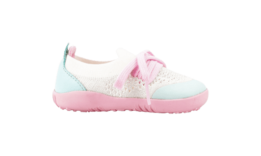 Bobux Play Knit Mist + White Kindersneaker - Pilzessin.at - zauberhafte Kinderdinge