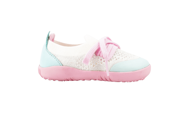 Bobux Play Knit Mist + White Kindersneaker - Pilzessin.at - zauberhafte Kinderdinge