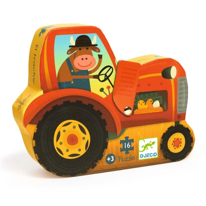 Djeco Puzzle in der Schachtel Traktor 16 Teile - Pilzessin.at - zauberhafte Kinderdinge
