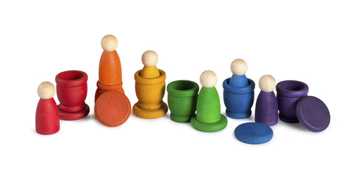 Grapat Nins®, Mates & Holzmünzen – 18-teiliges Regenbogen-Set - Pilzessin.at - zauberhafte Kinderdinge