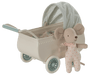 Kinderwagen mit Babymaus in Minze - Pilzessin.at - zauberhafte Kinderdinge