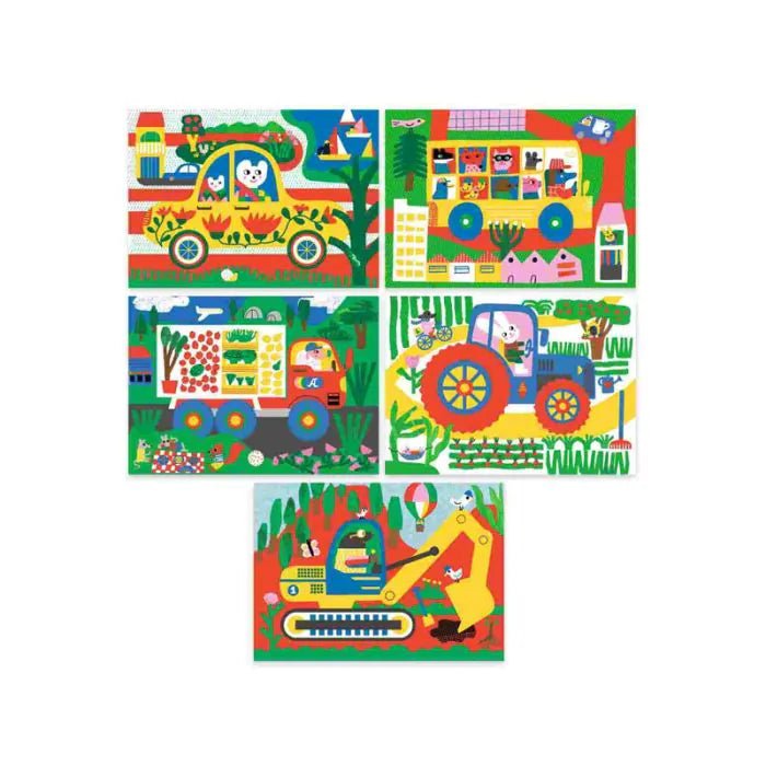 Kratzbilder FAHRZEUGE (18+M) - Pilzessin.at - zauberhafte Kinderdinge