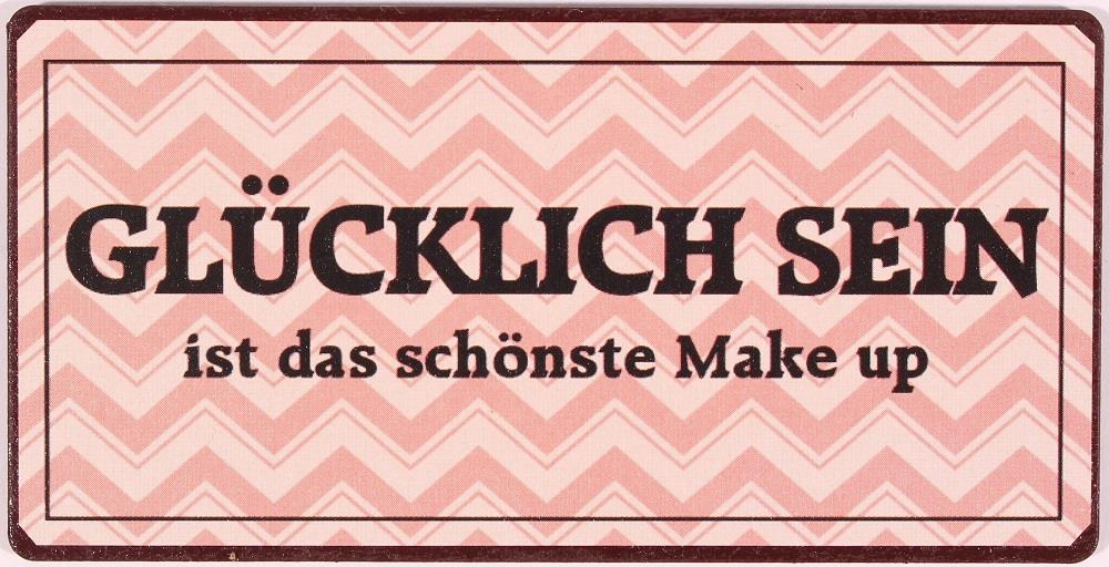 Kühlschrankmagnet "Glücklich sein ist das schönste Make up" - Pilzessin.at - zauberhafte Kinderdinge