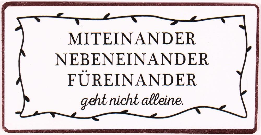 Kühlschrankmagnet Miteinander, nebeneinander, füreinander... - Pilzessin.at - zauberhafte Kinderdinge