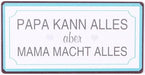 Kühlschrankmagnet: Papa kann alles aber Mama macht alles - Pilzessin.at - zauberhafte Kinderdinge
