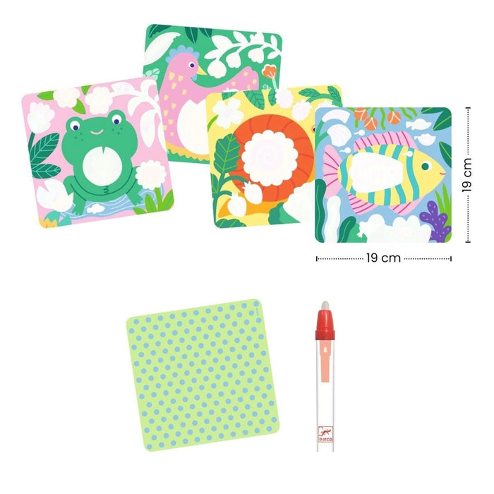 Magisches Ausmalen - Gartentierbabys - Pilzessin.at - zauberhafte Kinderdinge