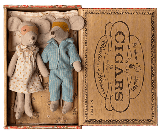 Maileg Mama & Papa Mäuse in der Zigarrenkiste - Pilzessin.at - zauberhafte Kinderdinge