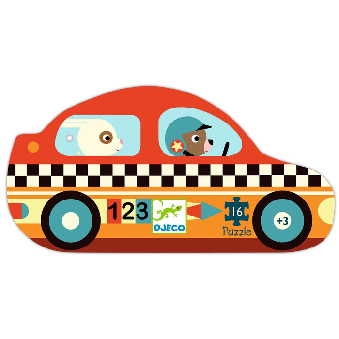 Puzzle Silhouette - das Rennauto - Pilzessin.at - zauberhafte Kinderdinge