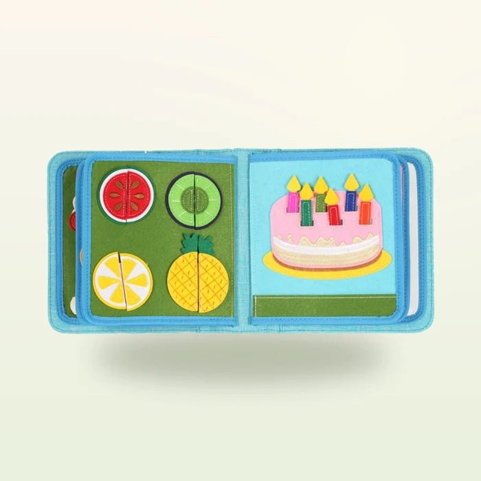 Quiet Book mit Rucksack - Feinschmecker, rosa (1-3 Jahre) - Pilzessin.at - zauberhafte Kinderdinge