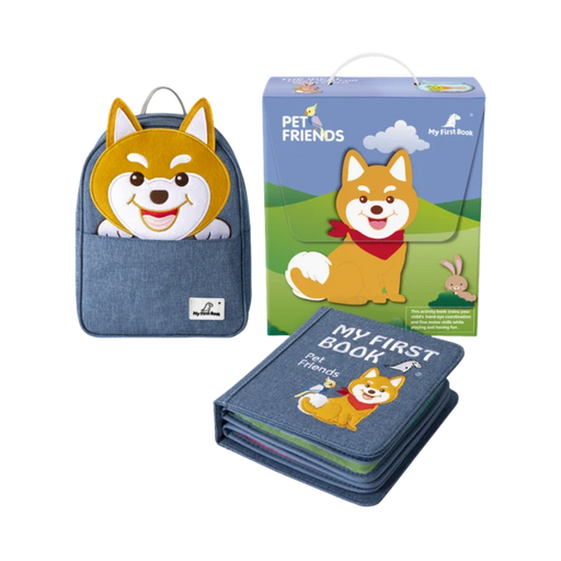 Quiet Book mit Rucksack - Haustiere (1-3 Jahre) - Pilzessin.at - zauberhafte Kinderdinge