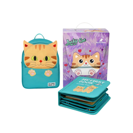 Quiet Book mit Rucksack - Lucky Cat (1-3 Jahre) - Pilzessin.at - zauberhafte Kinderdinge