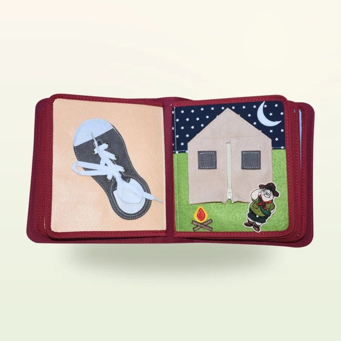 Quiet Book mit Rucksack - Mein Alltag, blau (1-3 Jahre) - Pilzessin.at - zauberhafte Kinderdinge
