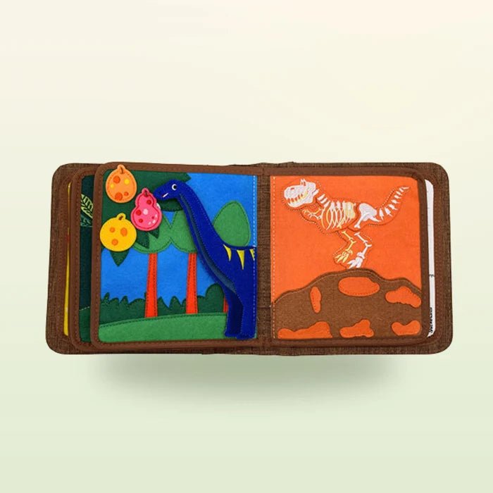 Quiet Book mit Rucksack - T-Rex (1-3 Jahre) - Pilzessin.at - zauberhafte Kinderdinge