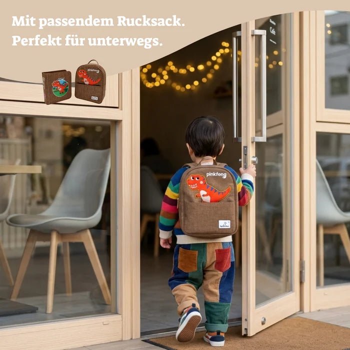 Quiet Book mit Rucksack - T-Rex (1-3 Jahre) - Pilzessin.at - zauberhafte Kinderdinge
