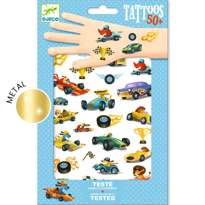 Rennauto 50+ Tattoos - Pilzessin.at - zauberhafte Kinderdinge