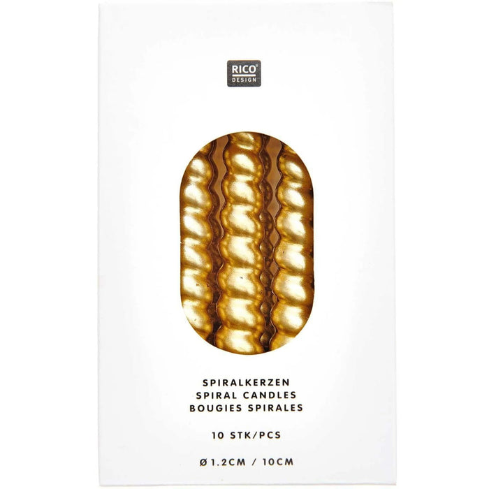 Spiralkerzen gold, 10 Stück - Pilzessin.at - zauberhafte Kinderdinge