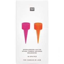 Spiralkerzenhalter bunt, 10 Stück, neon - Pilzessin.at - zauberhafte Kinderdinge