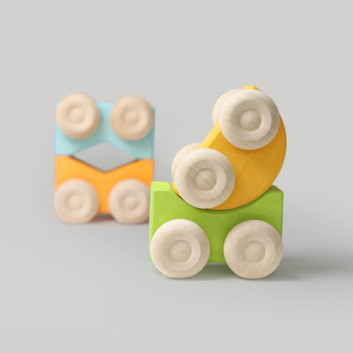 Stapel - Autos grün - Pilzessin.at - zauberhafte Kinderdinge