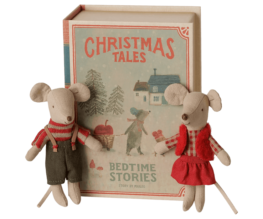 Weihnachts-Zwillingsmäuse, kleine Schwester und kleiner Bruder im Buch - Pilzessin.at - zauberhafte Kinderdinge