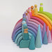 12 Regenbogenfreunde Pastell, Holzspielzeug von Grimm´s - Pilzessin.at