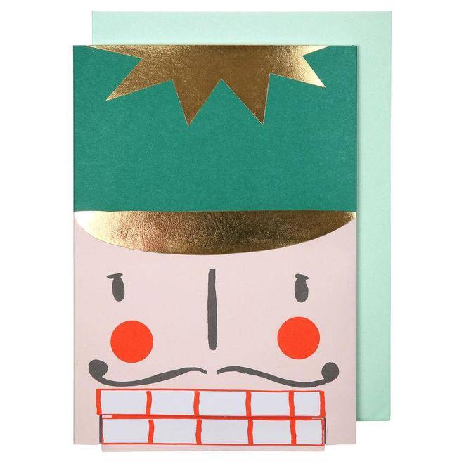 Weihnachtskarte Nussknacker von Meri Meri