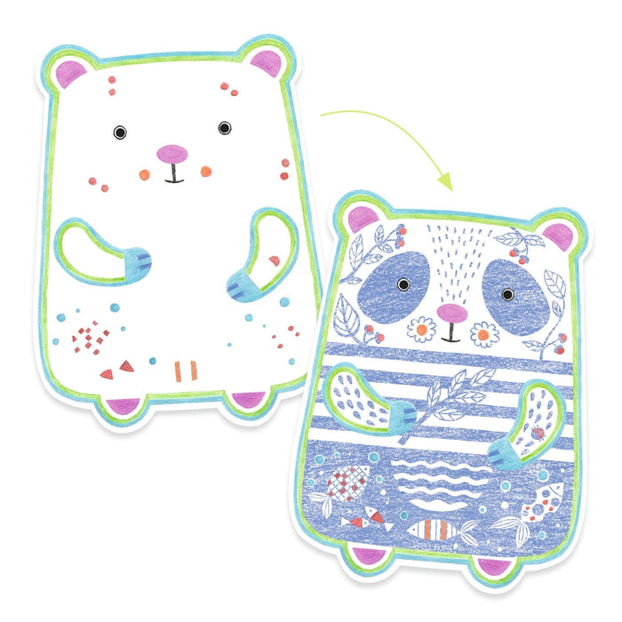 +18m Ausmalbilder mit verdeckten Farben | wilde tiere von Djeco - Pilzessin.at - zauberhafte Kinderdinge