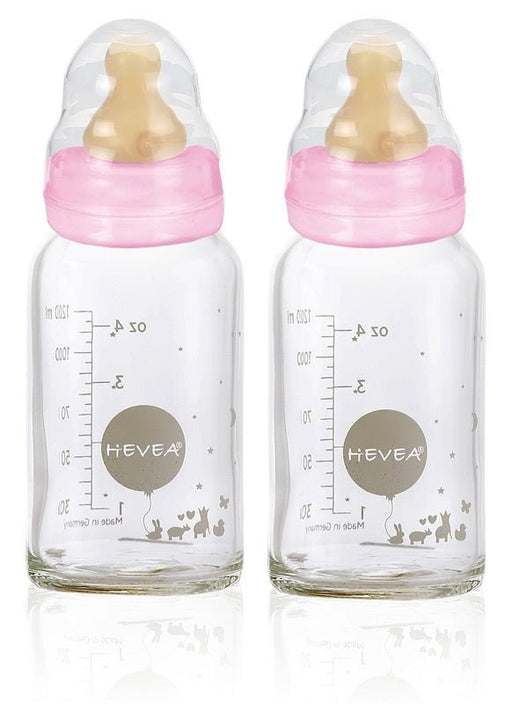 2er Set Glas - Babyfläschen von Hevea mit 120 ml - Pilzessin.at - zauberhafte Kinderdinge