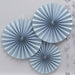 3 blaue Blumenfächerdekos - Pilzessin.at - zauberhafte Kinderdinge