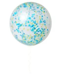3 Riesenballoone mit Konfetti in blau 78 cm - Pilzessin.at - zauberhafte Kinderdinge