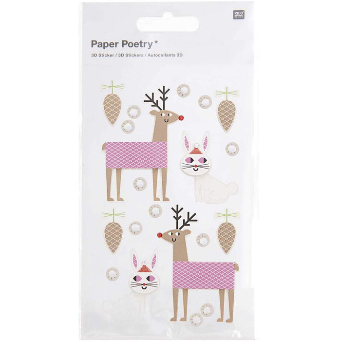 ⋙ 3D-Sticker Rentier von Rico Design ♡ - Pilzessin.at - zauberhafte Kinderdinge