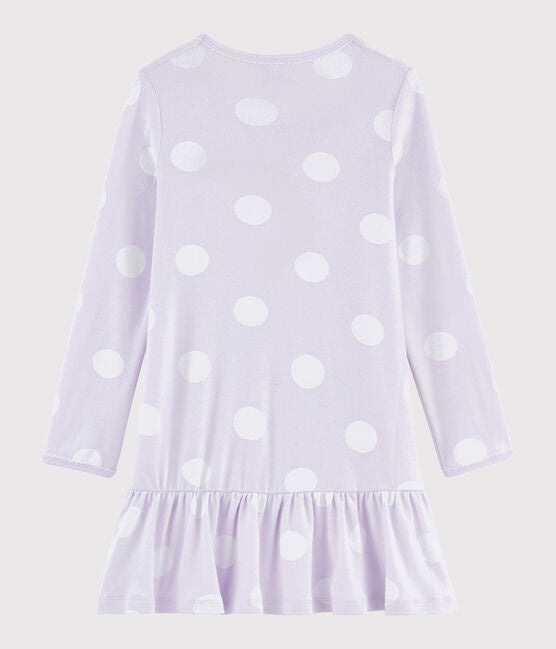 Nachthemd Kinder mit Punkten aus Baumwolle von Petit Bateau