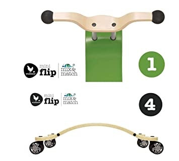 Mini Flip 3 in 1 Lauflernwagen Rutschauto Schaukel grün von Wishbone