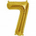 7 Folienballon Nummer 7 gold Zahl - Pilzessin.at - zauberhafte Kinderdinge