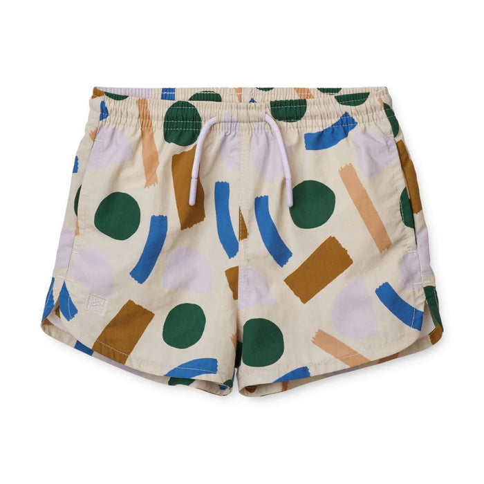 Aiden Printed Board Shorts in paint stroke / Sandy - Pilzessin.at - zauberhafte Kinderdinge