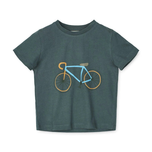 Apia Printed Kurzarm T-Shirt in Bicycle / Whale Blue - Pilzessin.at - zauberhafte Kinderdinge