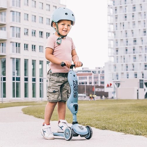 Baby Helm (XXS-S) steel l Scoot & Ride l — zauberhafte Kinderdinge